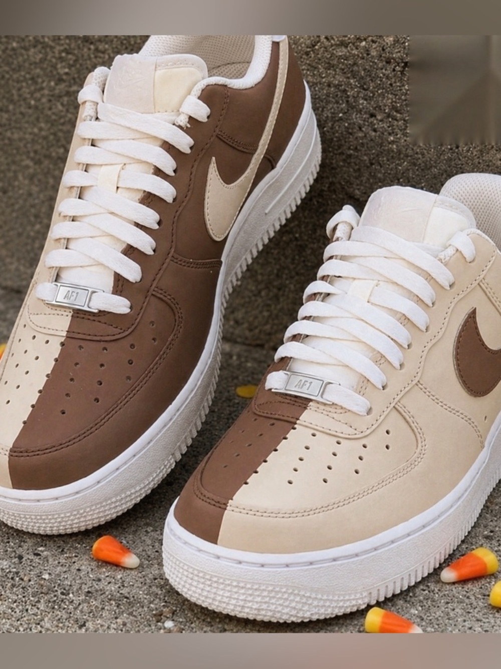 Brown custom sneakers